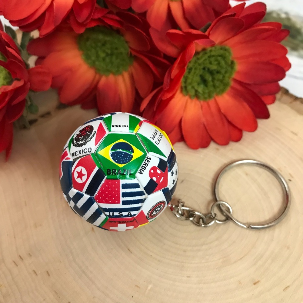 World Cup Soccer/Football Flag Keychain - Picture 6 of 7
